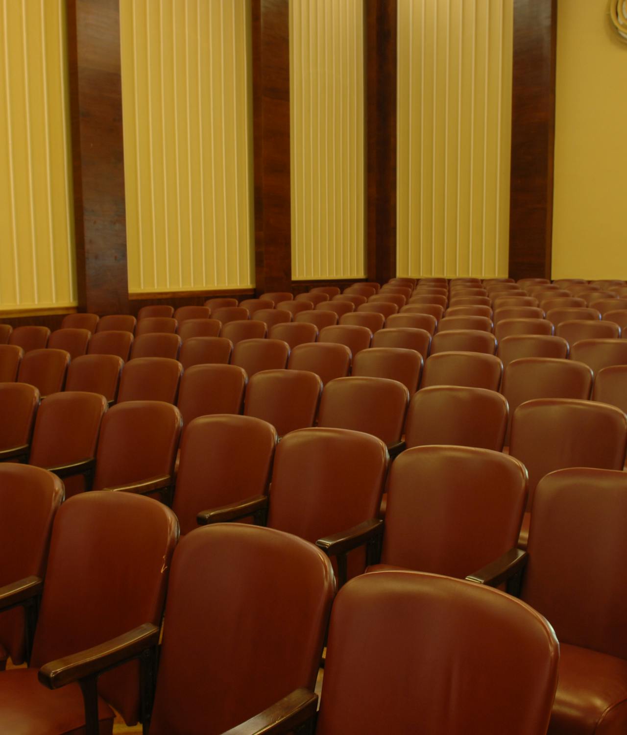 Conference hall seating and stage