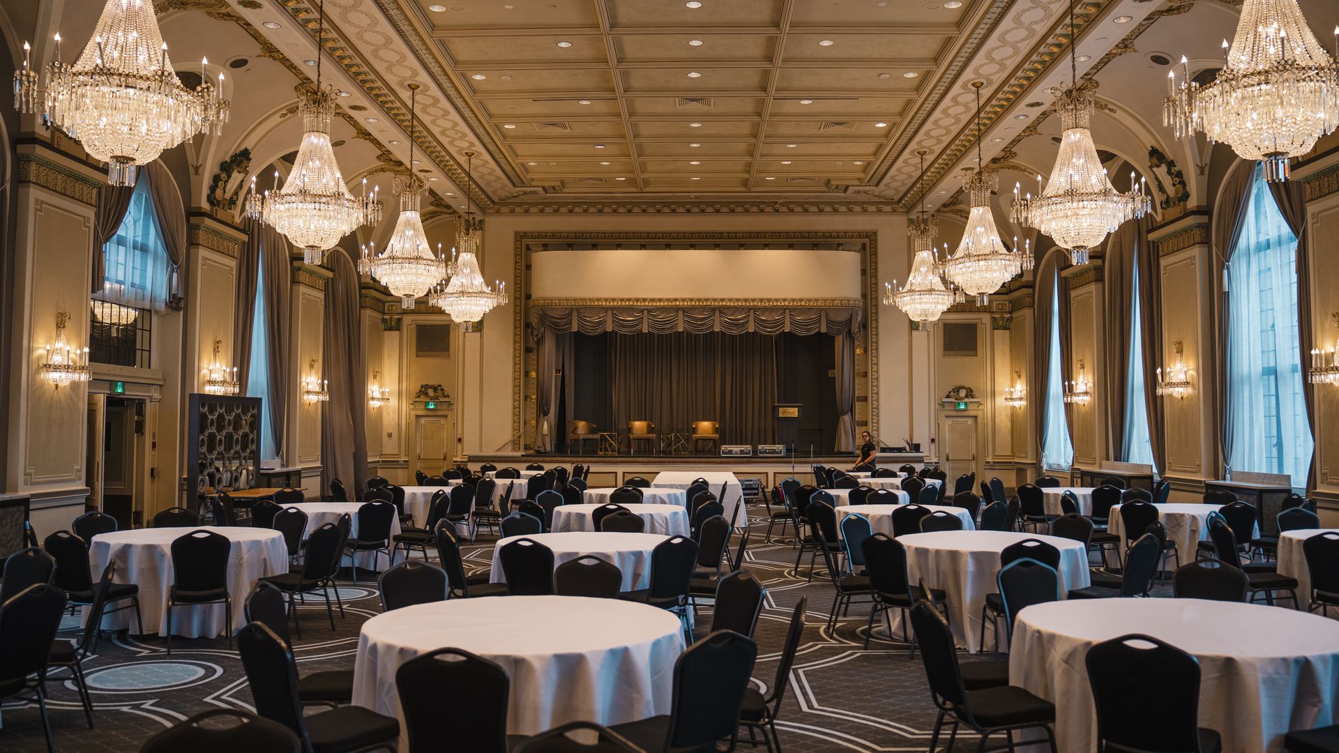 Refined corporate event setup by Grand Gesture Events